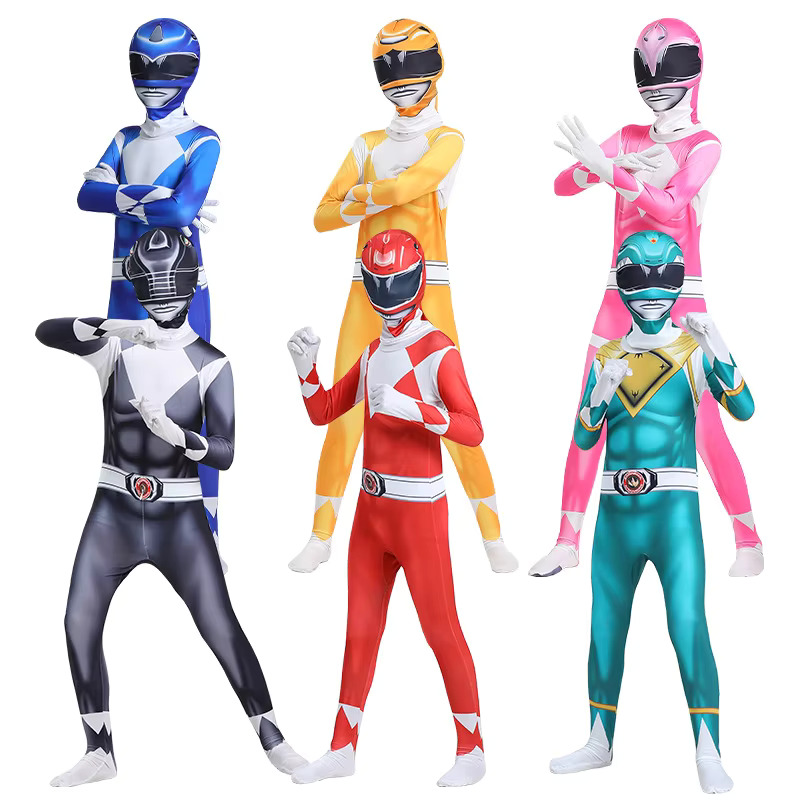 Kids Face Mask - Cosplay Mighty Morphin Power Adult Child