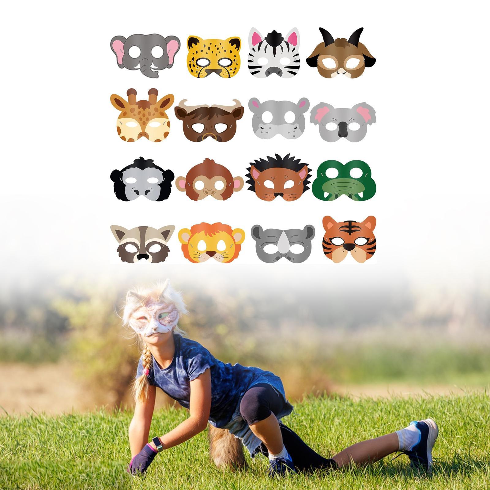 Kids Face Mask - 16 Pieces Animal Face Mask Cute