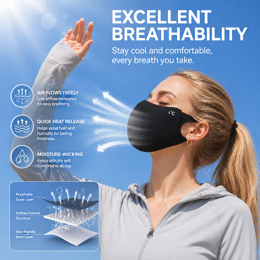 Cooling Summer Sun Mask Outdoo - Sports Mask Breathable reseña y precio
