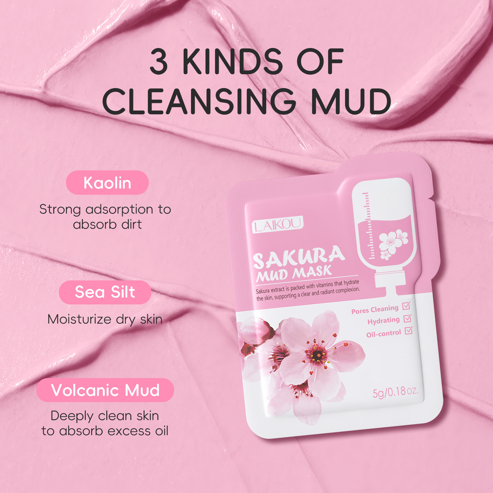 Laikou Sakura Clay Mask Trial  - Dust Mask Construction reseña y precio