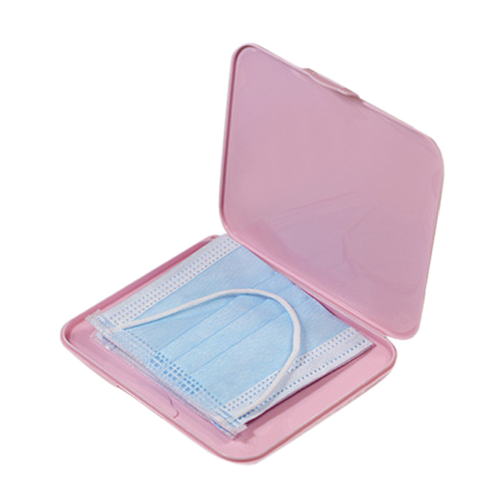 Pink Mask Cover Green Box Mask - Face Mask Storage Box reseña y precio