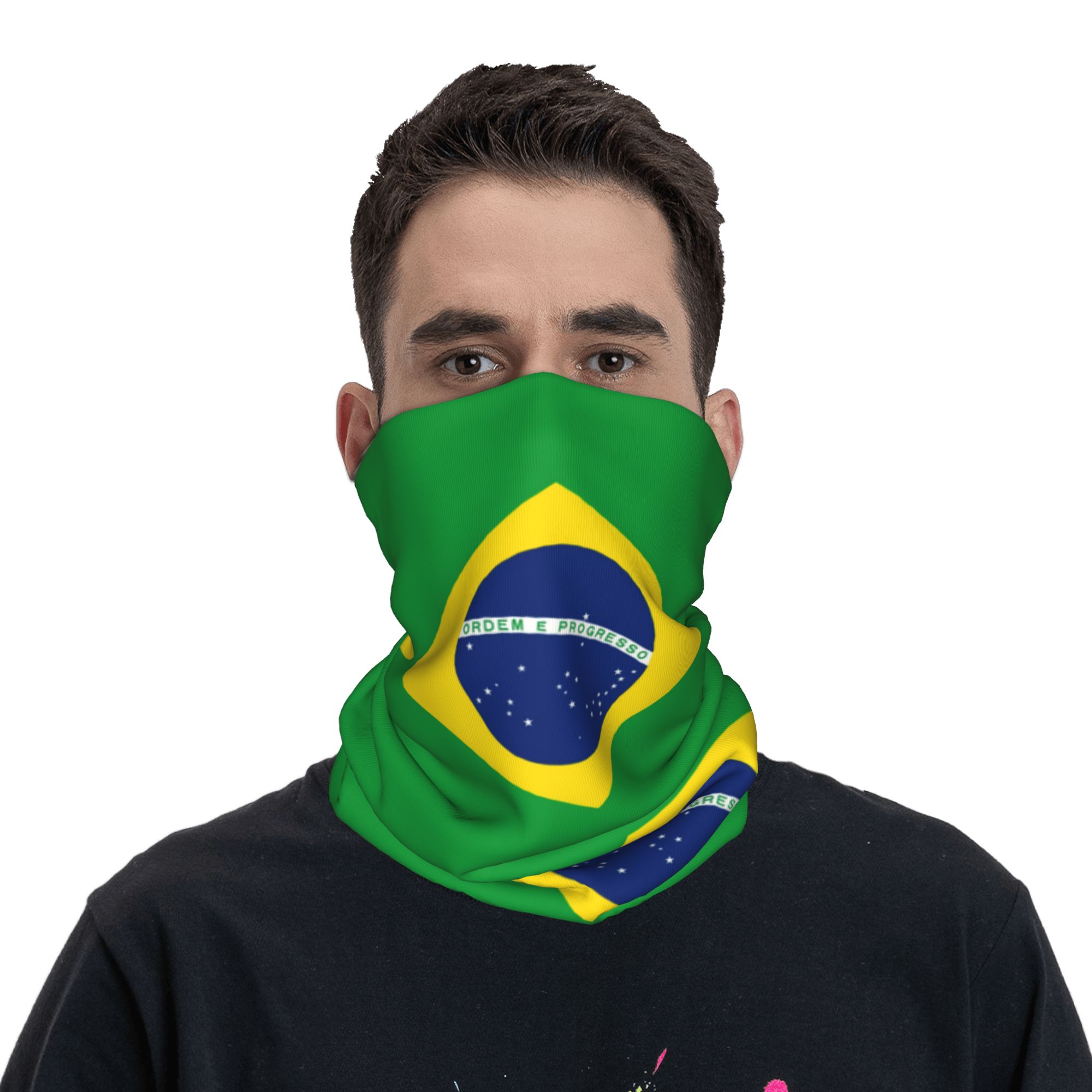 Custom Brazil Flag Bandana Nec - Neck Gaiter Face Cover reseña y precio