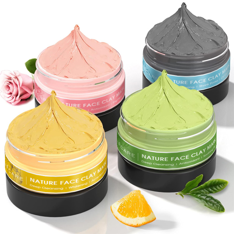 4 Pcs Clay Facial Mask Set Tur - Dust Mask Construction reseña y precio