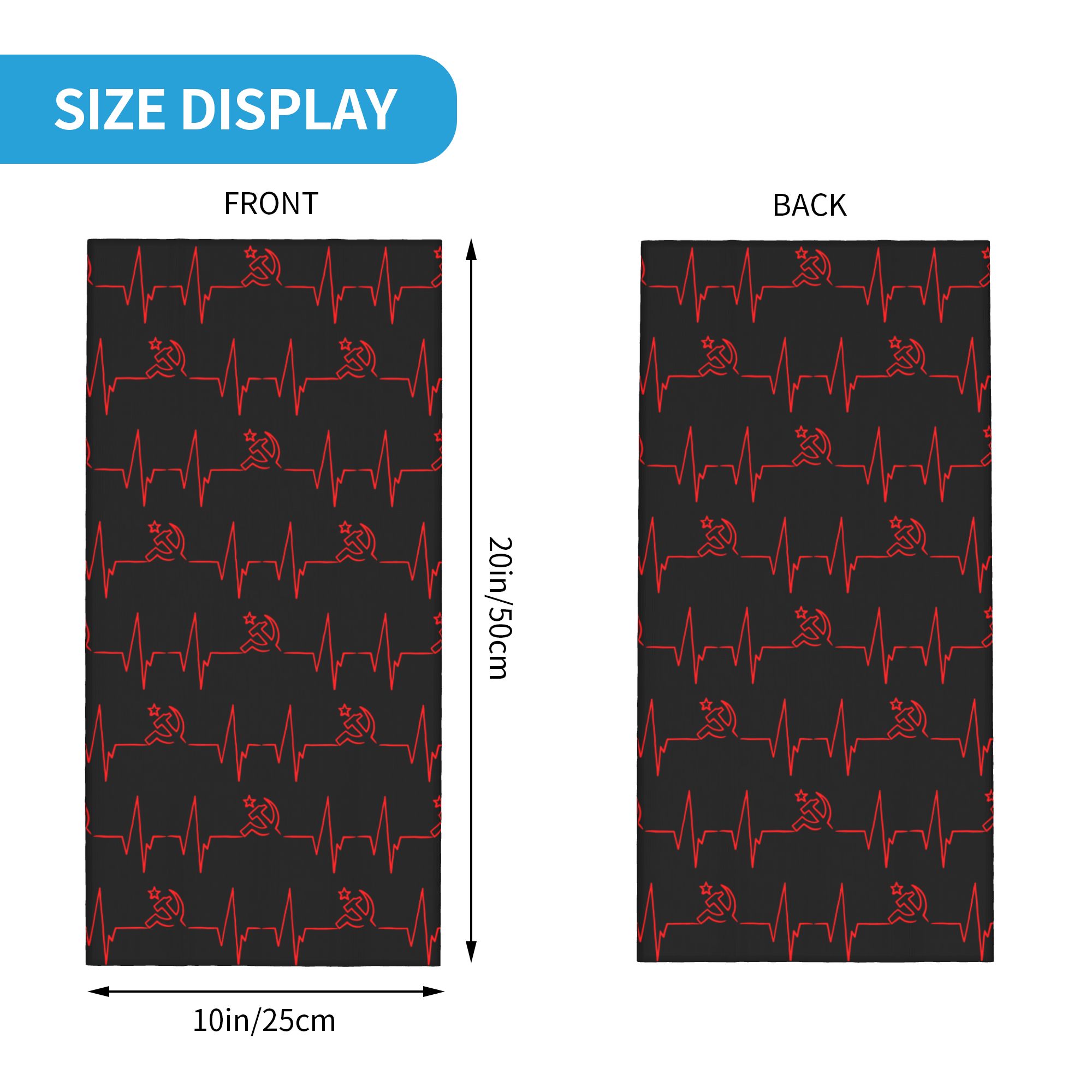 Custom Heartbeat Russian Flag  - Neck Gaiter Face Cover reseña y precio