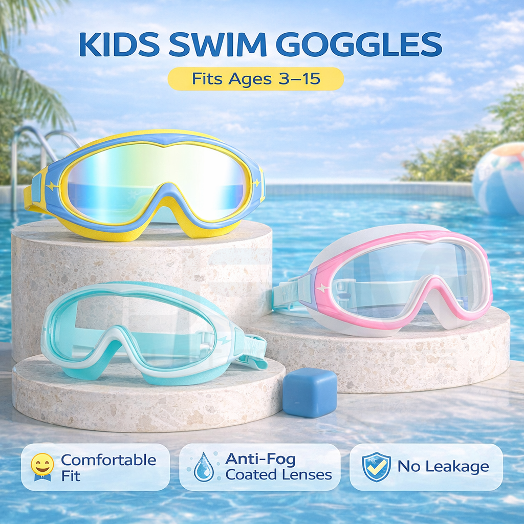 JSJM Kids Swimming Goggles Big - Anti Pollution Mask reseña y precio