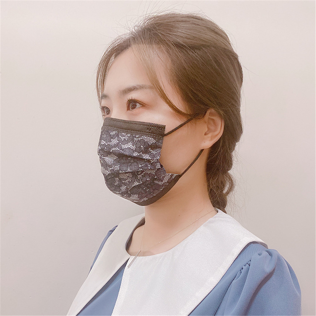 50PCS Disposable Lace Mouth Ma - Disposable Mask Blue reseña y precio