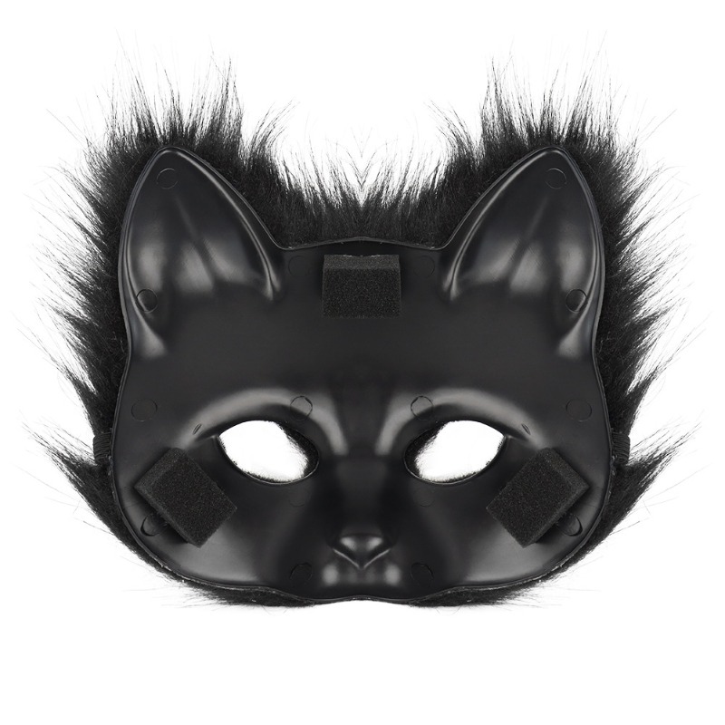 Furry Cat Ears Mask Tail & Paw - Black Face Mask Pack reseña y precio