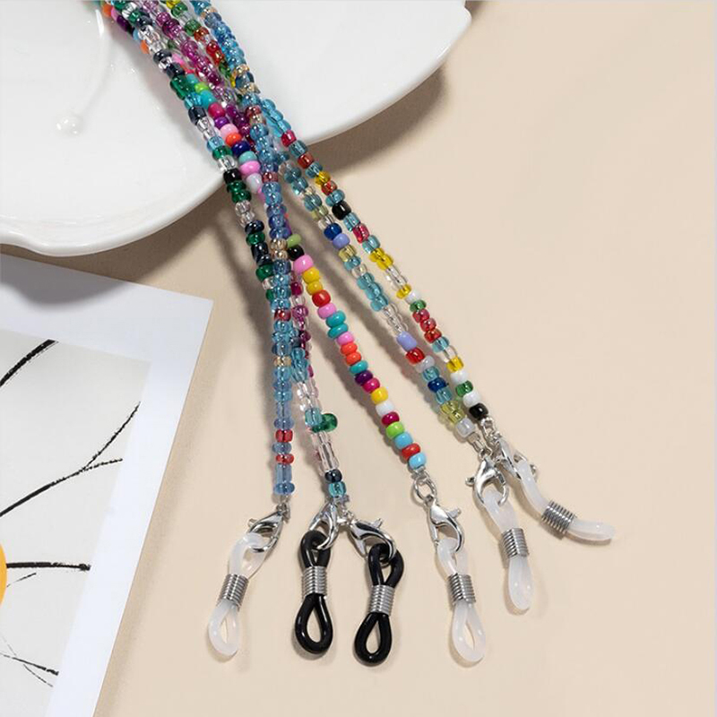 【F】 Colorful Rice Bead Glasses - Mask Chain Holder reseña y precio