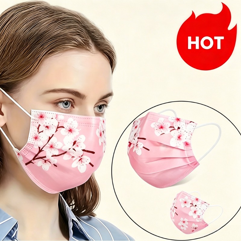 10pcs Floral Star Print Face M - Cloth Face Mask Washable reseña y precio