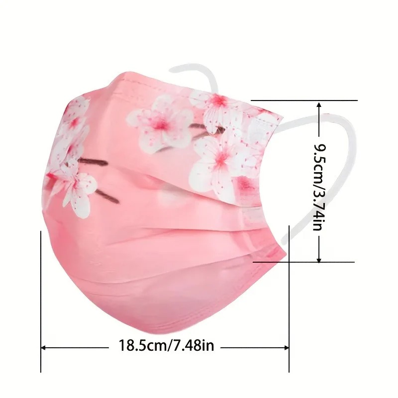 10pcs Floral Star Print Face M - Cloth Face Mask Washable reseña y precio