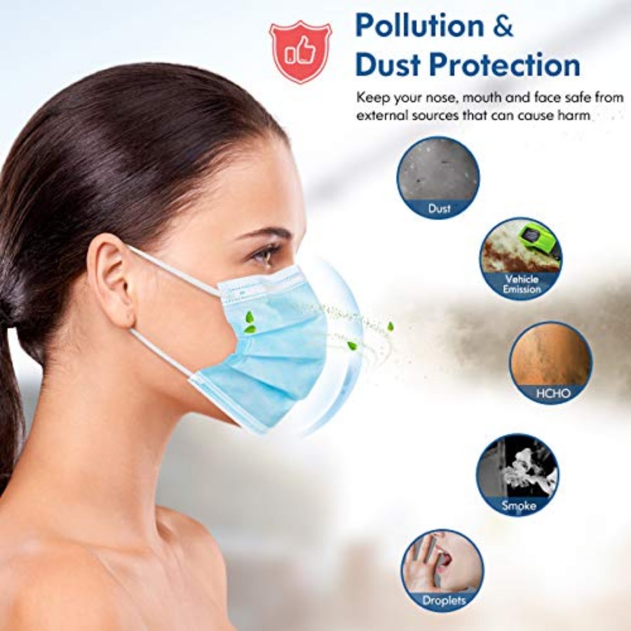Face Mask Disposable Adults 3P - Disposable Mask Blue reseña y precio
