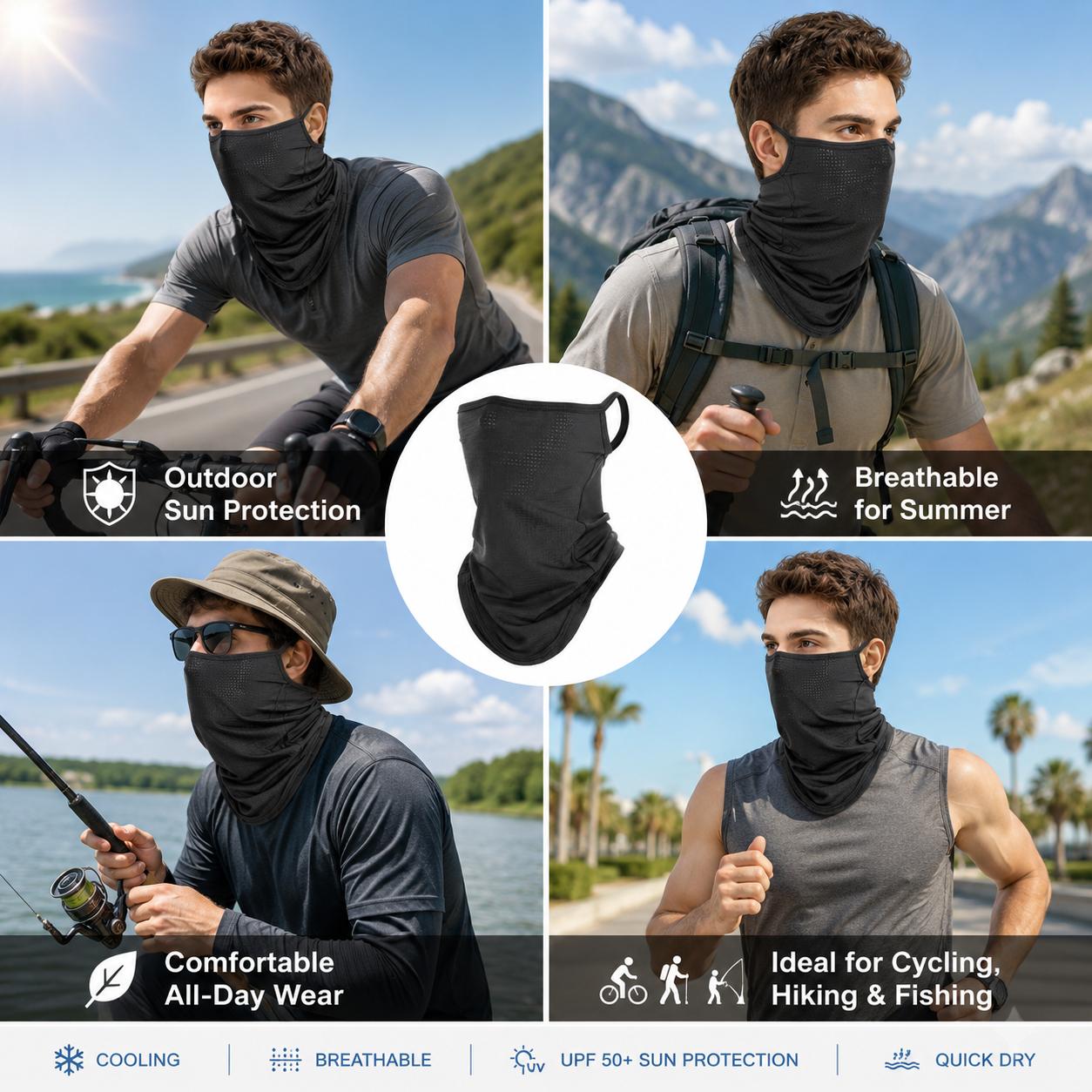 Breathable Quick-Dry Neck Gait - Respirator Half Face reseña y precio