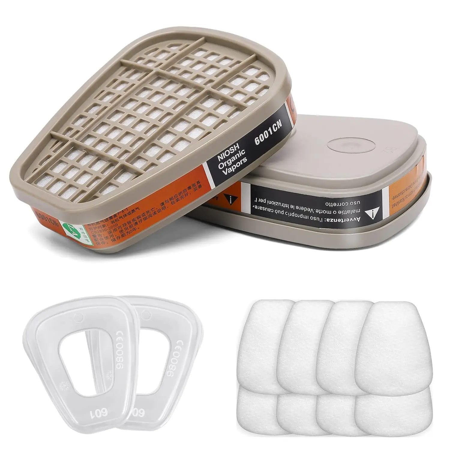 Activated Carbon 6001 Cartridg - Dust Mask Construction reseña y precio