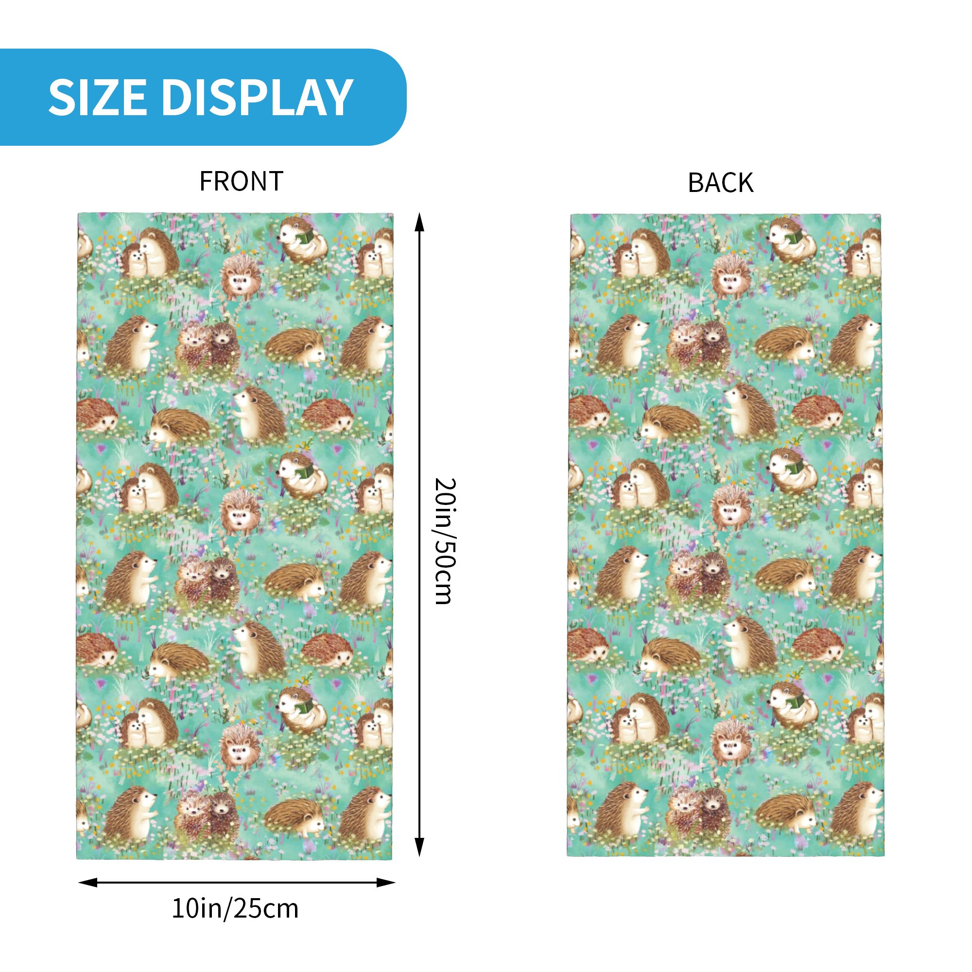 Autumn Hedgehog Spring Floral  - Neck Gaiter Face Cover reseña y precio