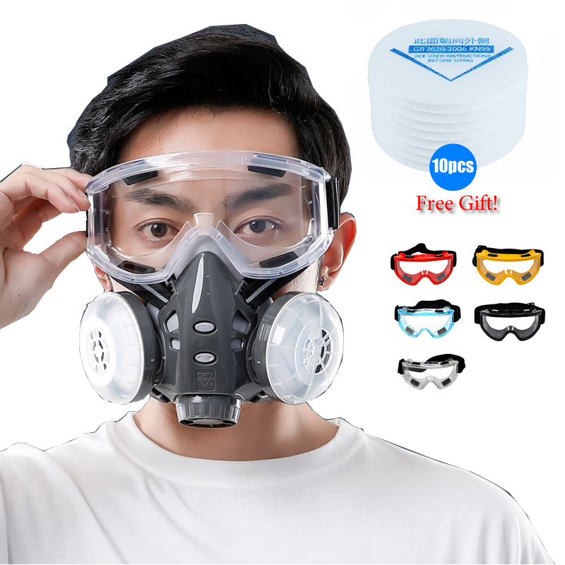 Half Face Dust Mask Safety Gog - Kn95 Respirator Mask reseña y precio