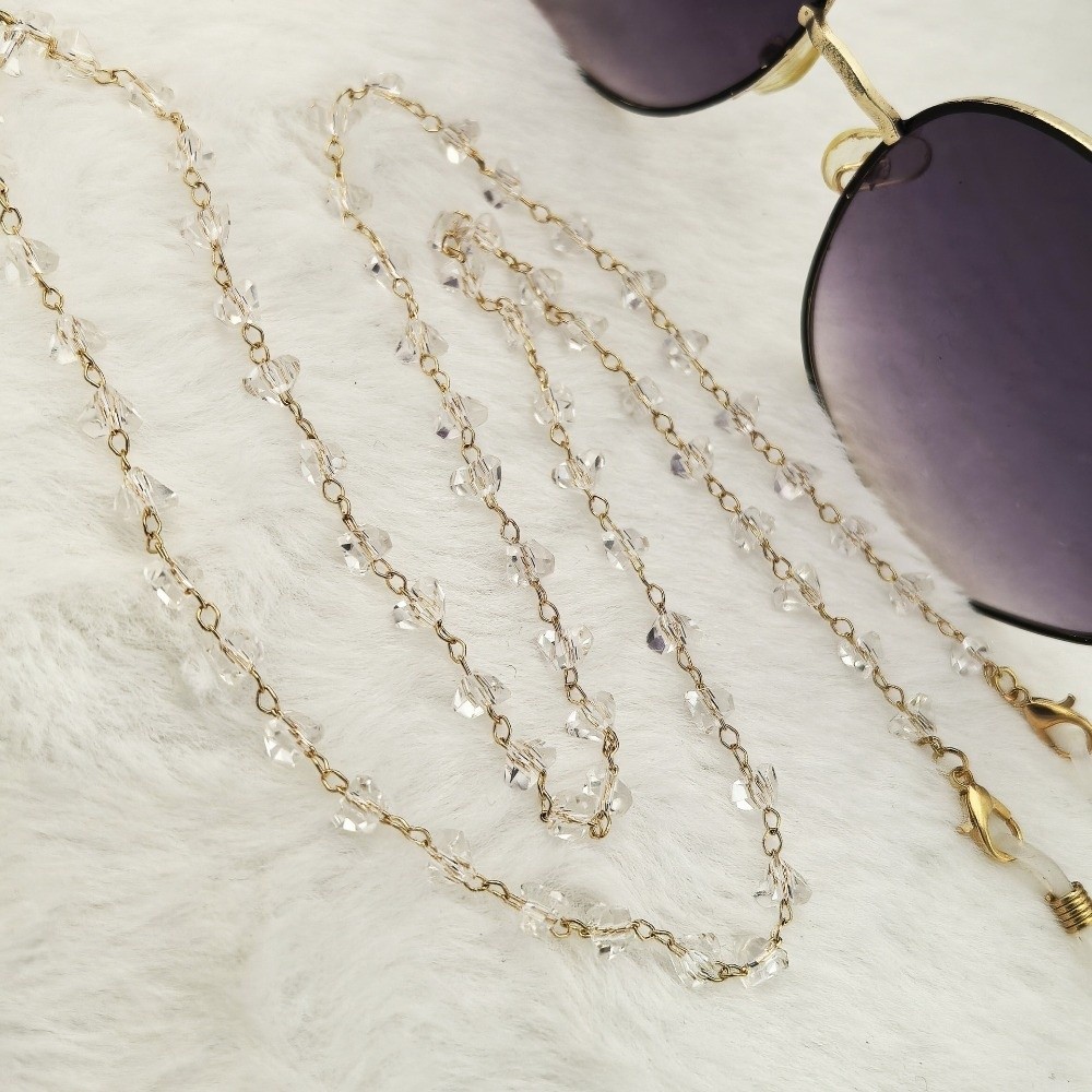 Triangle Crystal Eyeglass Hold - Mask Chain Holder reseña y precio