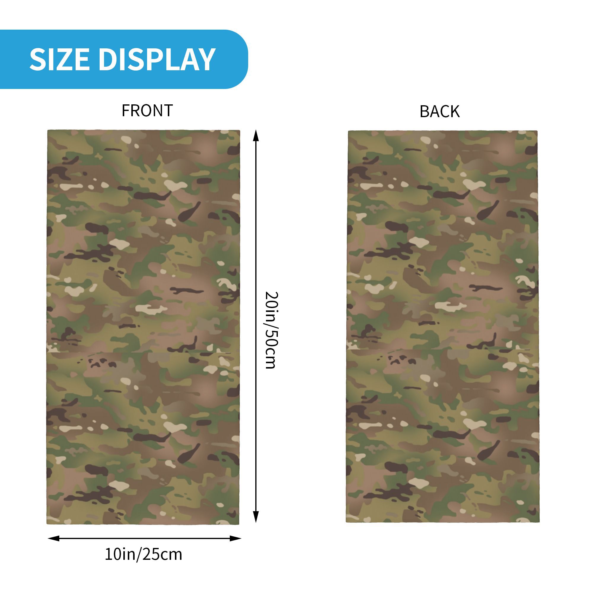 Custom Military Camouflage Pat - Neck Gaiter Face Cover reseña y precio