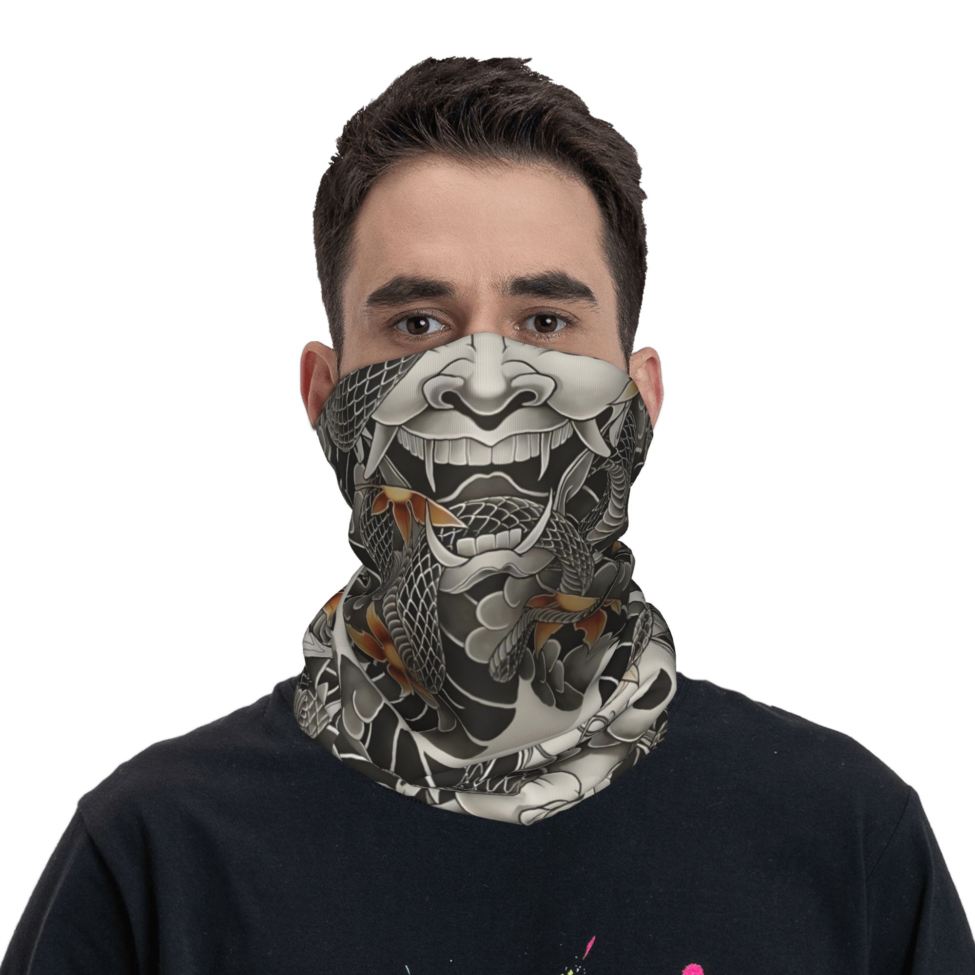 Custom Samurai Oni Demon Banda - Neck Gaiter Face Cover reseña y precio