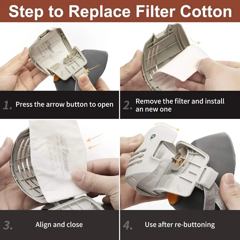 Dust Mask +20pcs Filter Cotton - Dust Mask Construction reseña y precio
