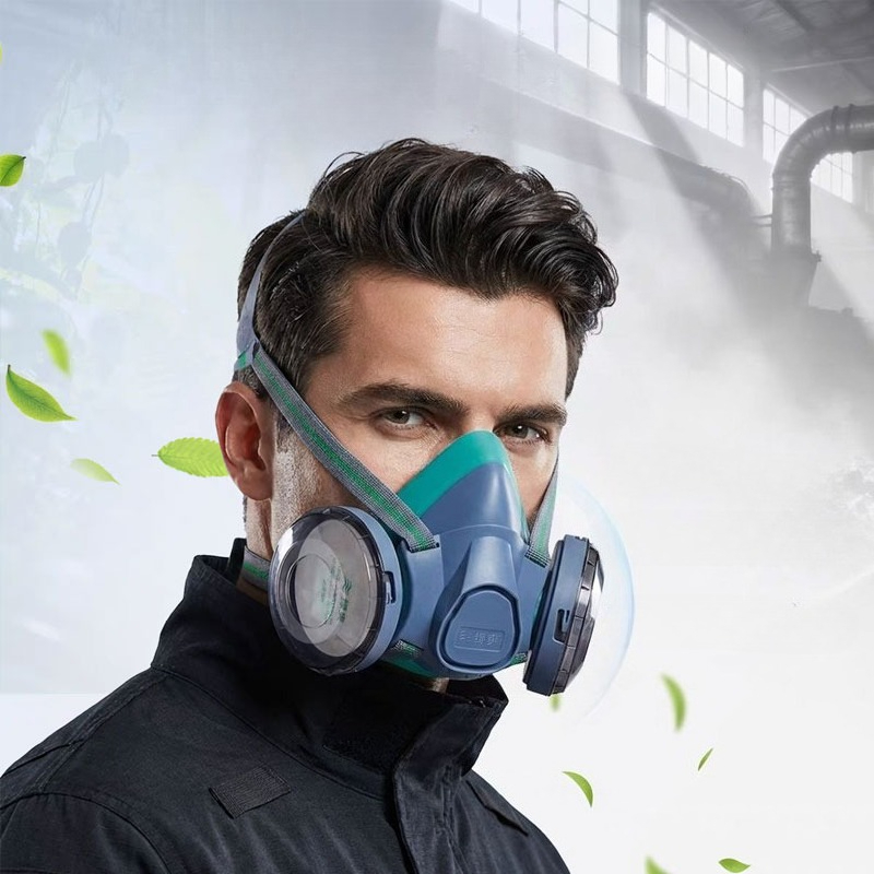 Dual Filter Silicone Half Face - Respirator Half Face reseña y precio