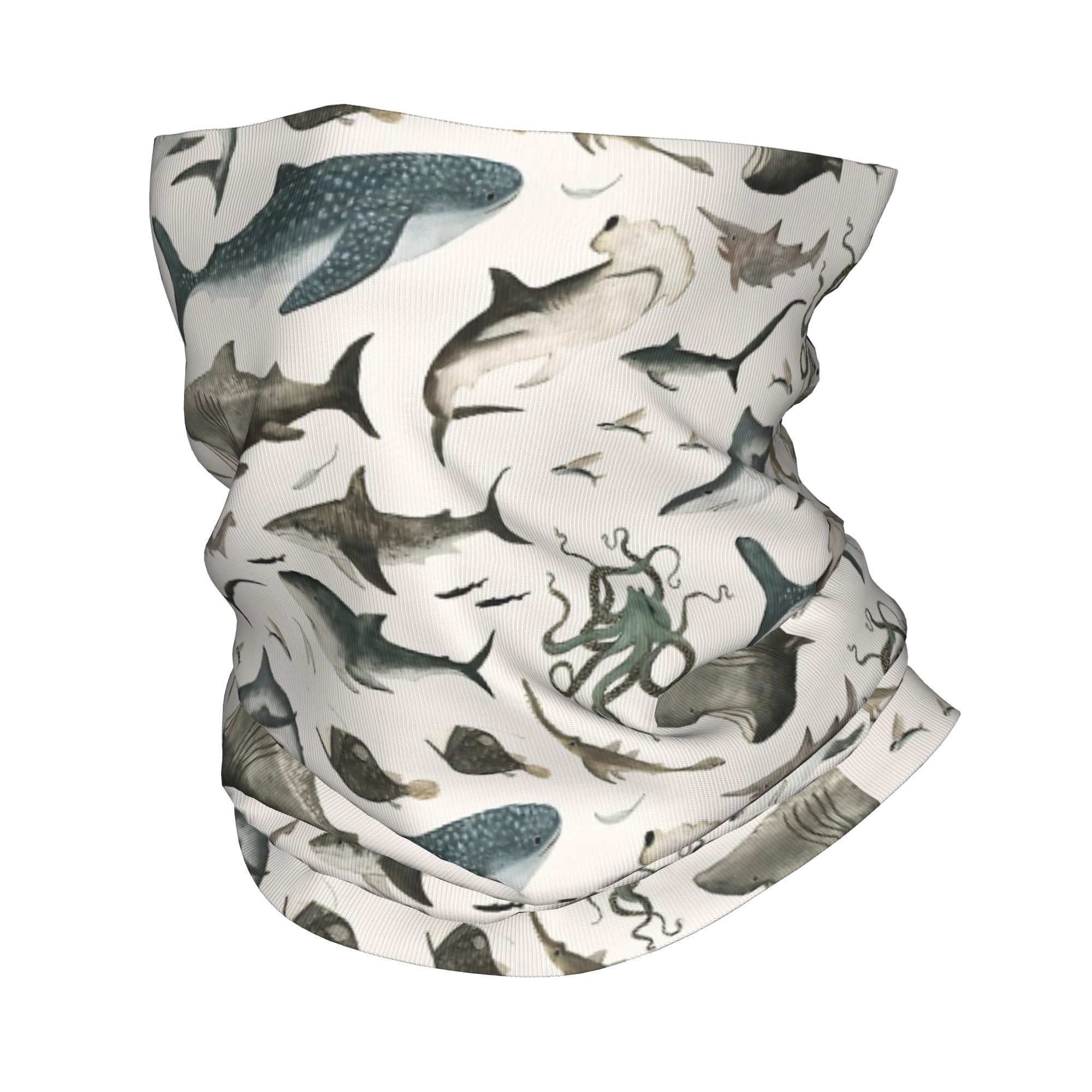 Shark Ocean Animal Sharks Band - Neck Gaiter Face Cover reseña y precio