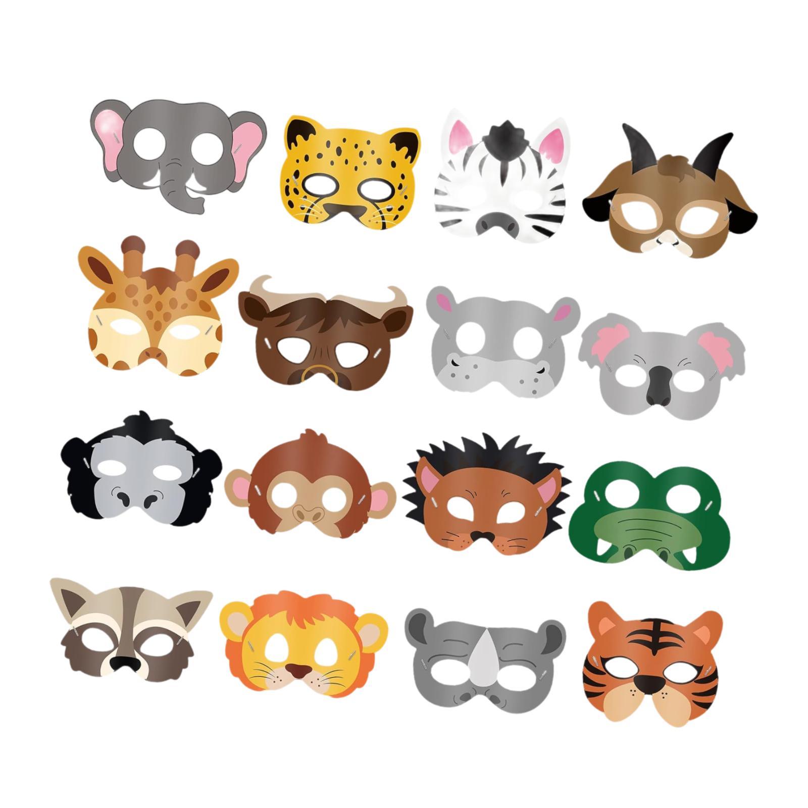 16 Pieces Animal Face Mask Cut - Kids Face Mask reseña y precio