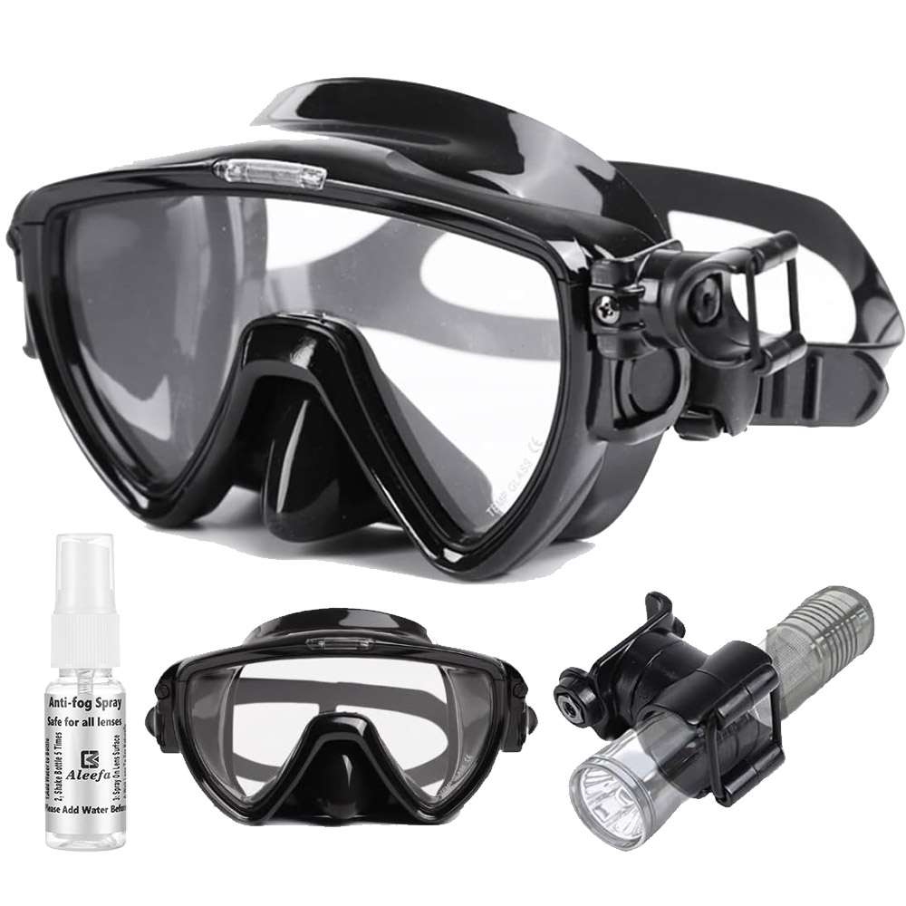 Scuba Diving Mask with flashli - Silicone Mask Bracket reseña y precio